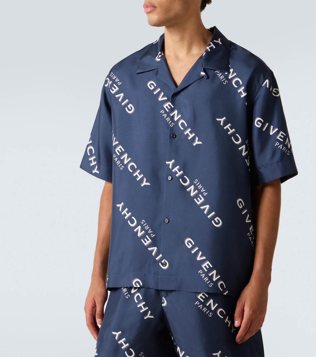 Givenchy Shadow silk bowling shirt | Givenchy