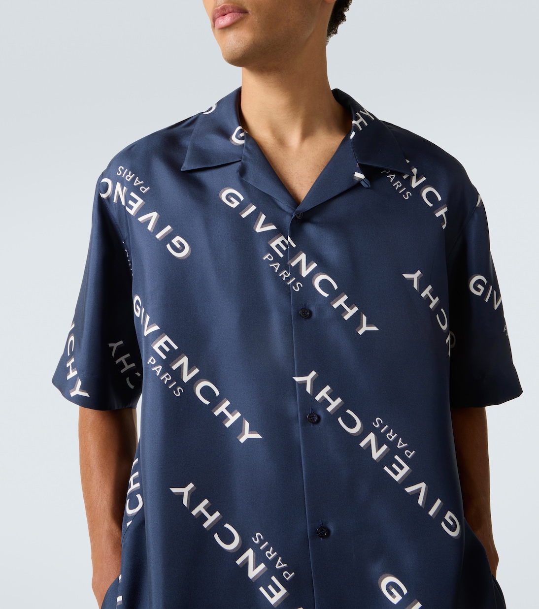 Givenchy Shadow silk bowling shirt | Givenchy