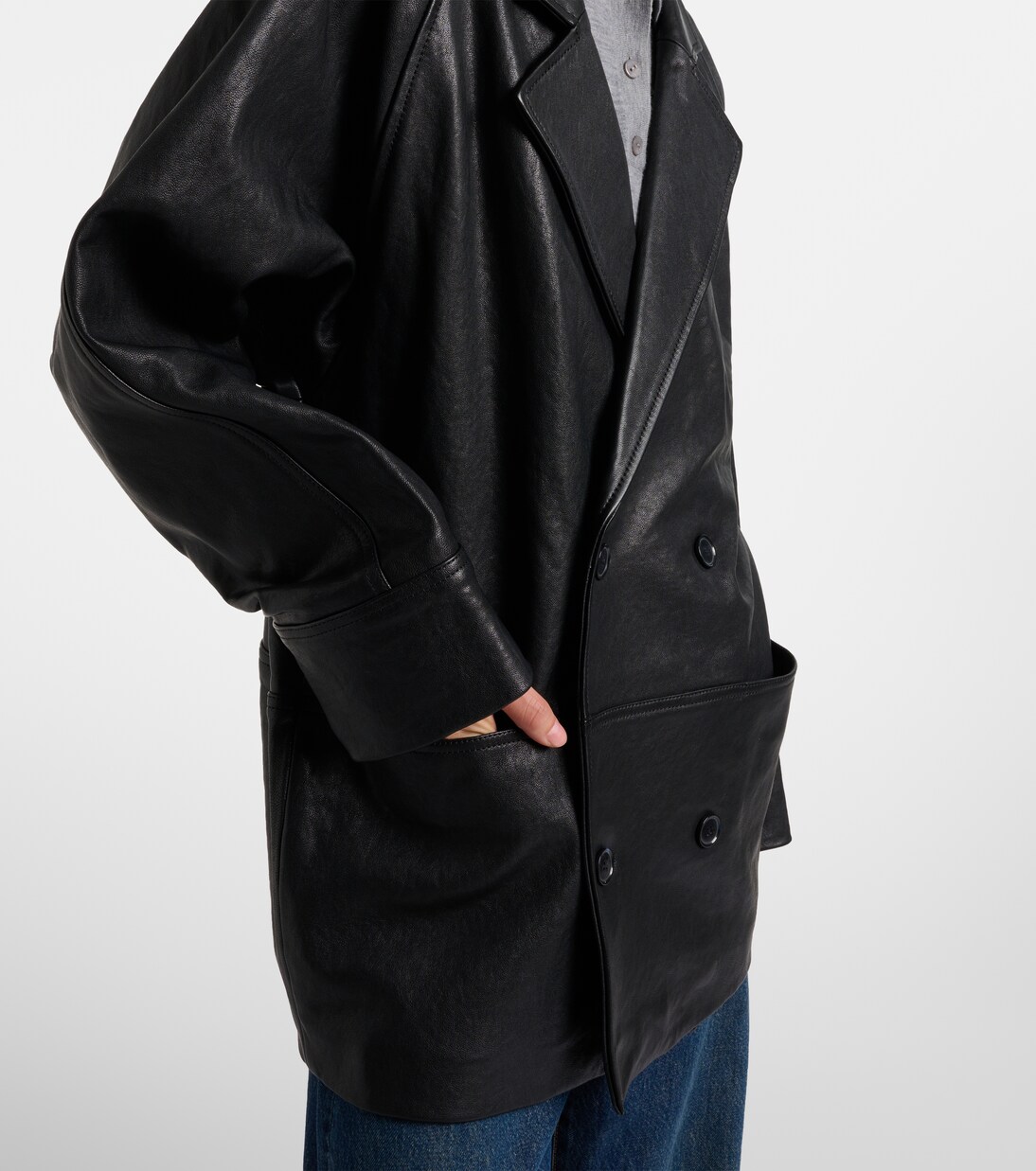 Chaqueta oversized de piel | Frame