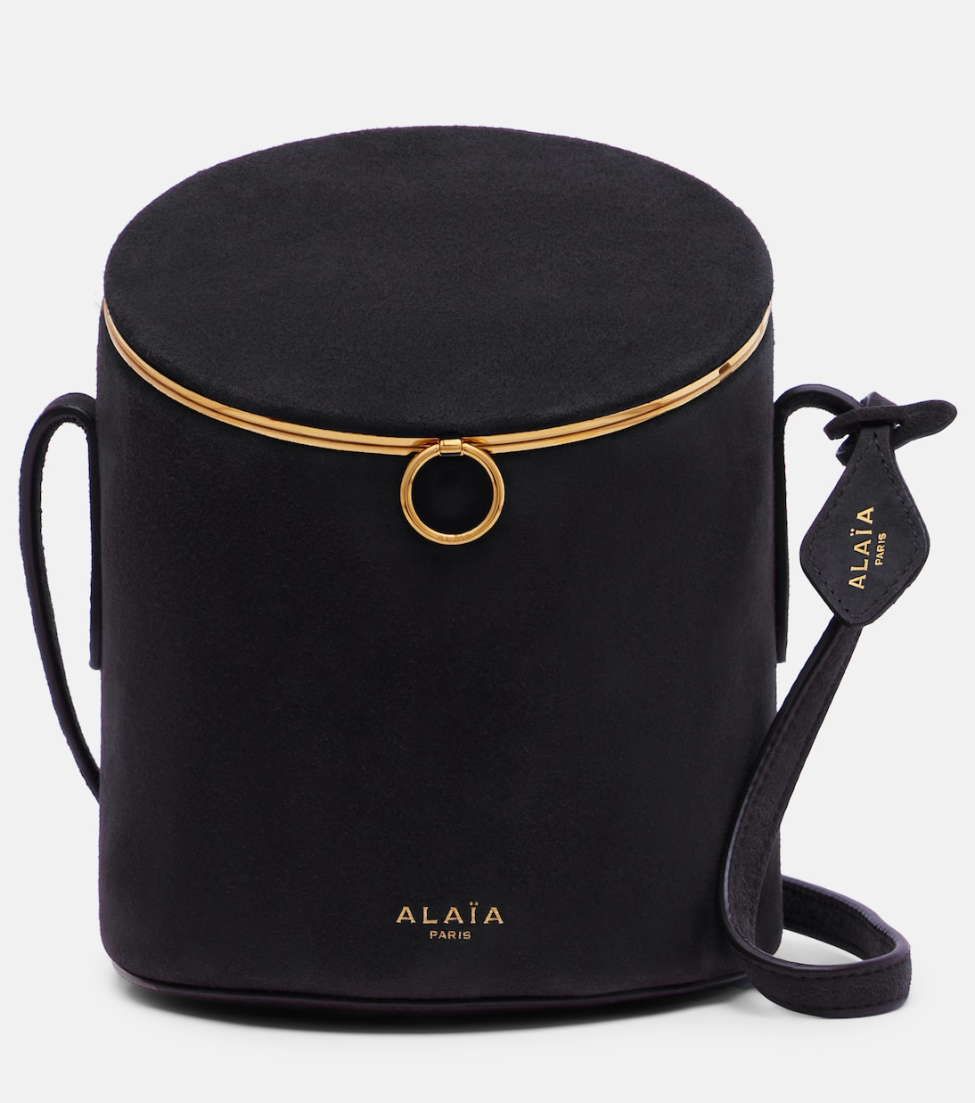 La Canette Small suede bucket bag | Alaïa