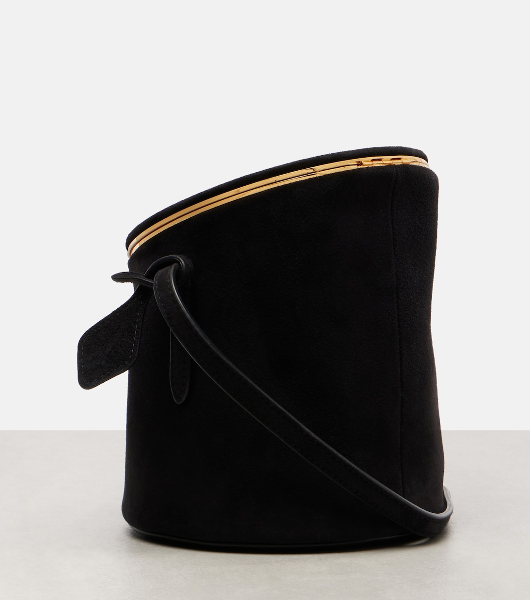 La Canette Small suede bucket bag | Alaïa