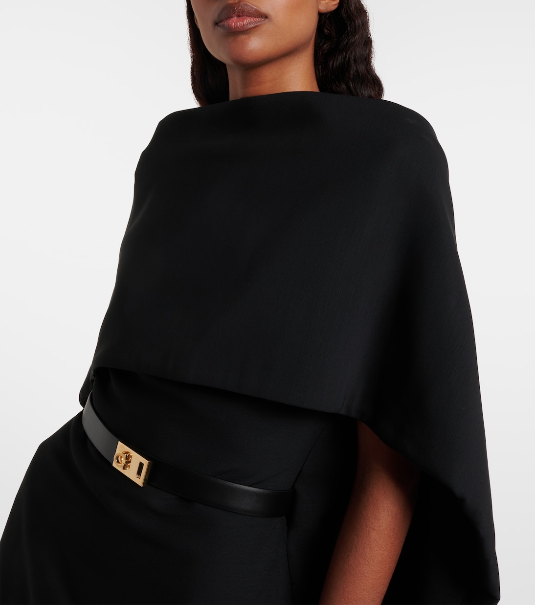 Belted caped midi dress | Ferragamo