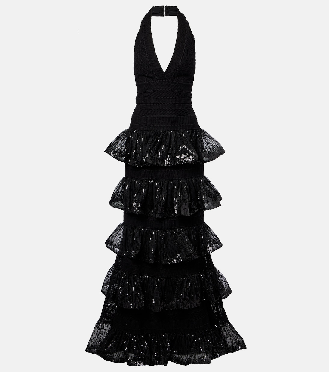 Robe aus Makramee mit Pailletten | Elie Saab