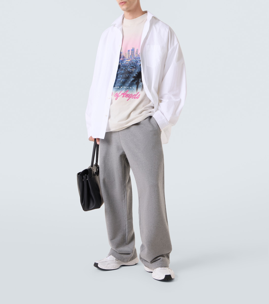Pantalones deportivos anchos de jersey de algodón | Balenciaga