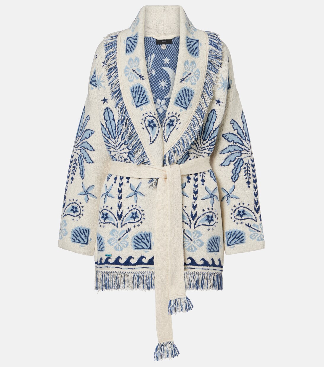 Cardigan Echoes Of The Island en laine et coton | Alanui