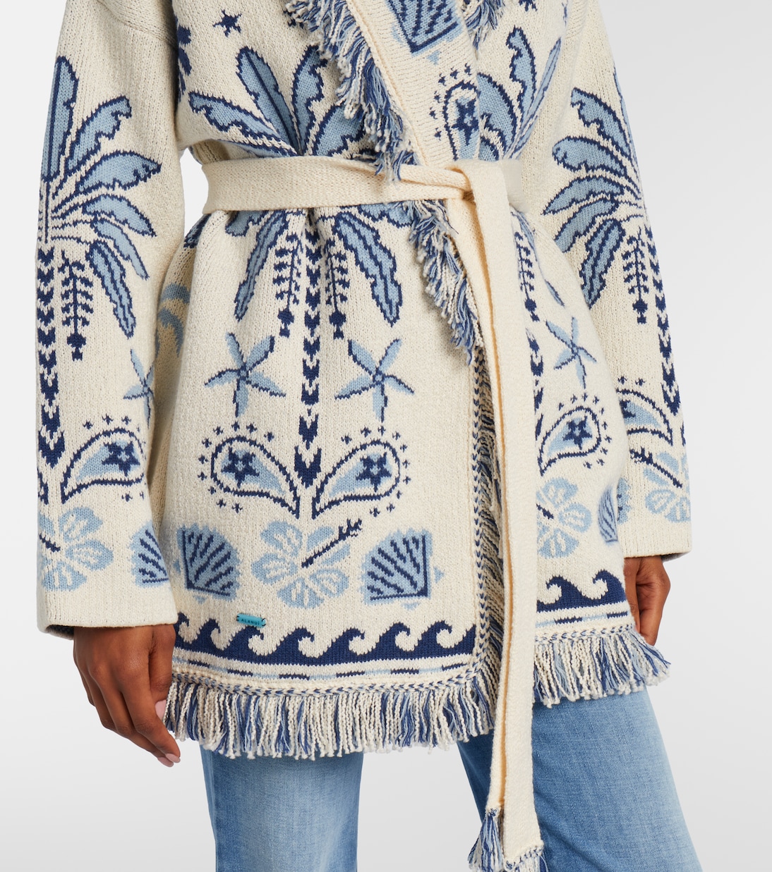 Cardigan Echoes Of The Island en laine et coton | Alanui