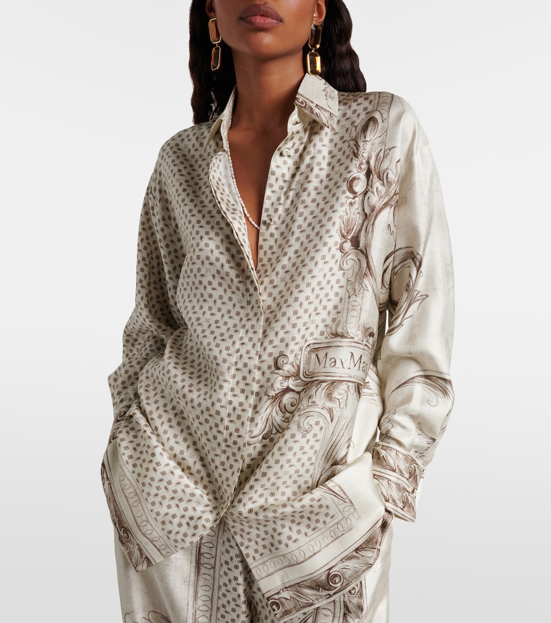 Grado printed silk satin shirt | Max Mara