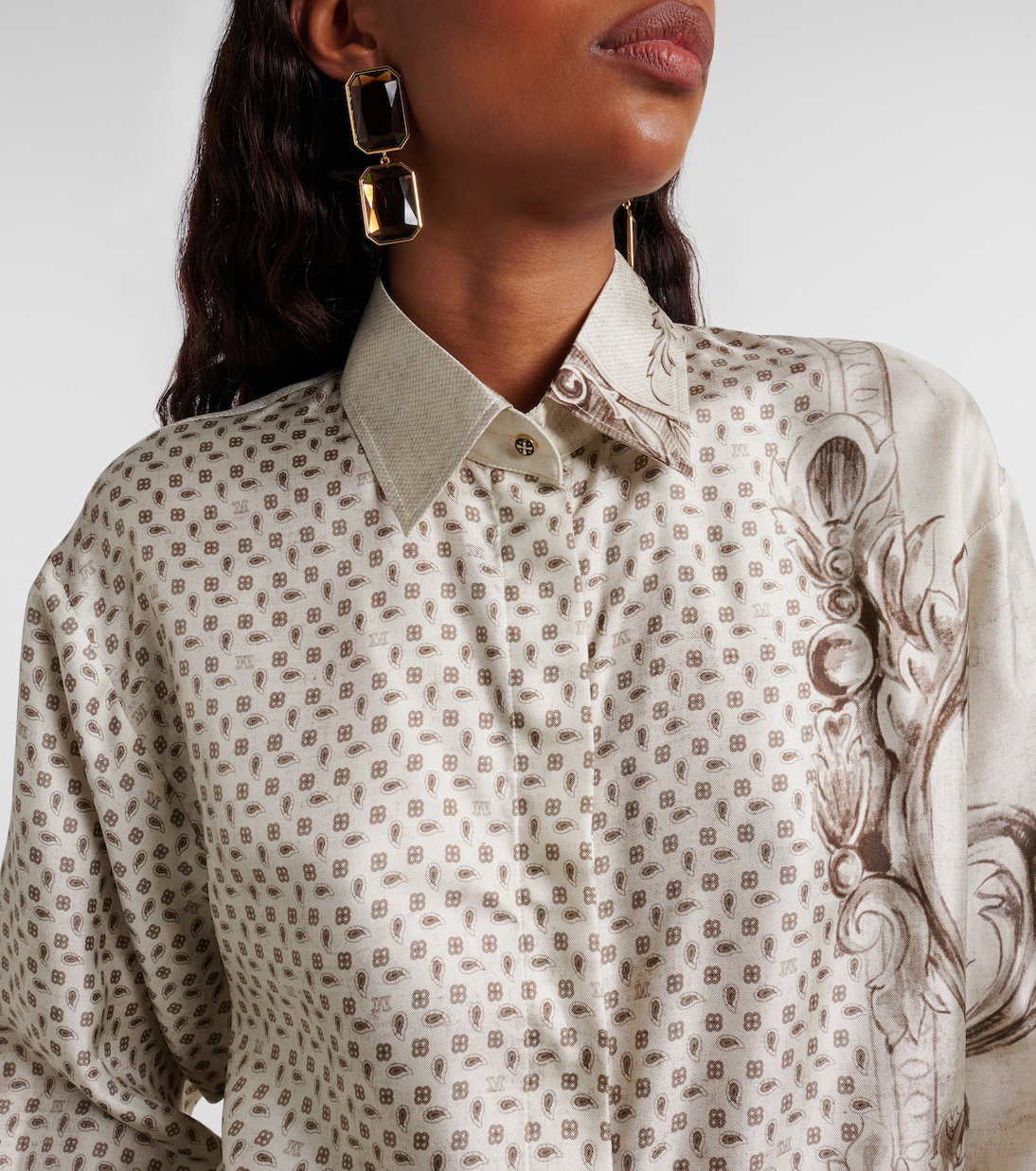 Grado printed silk satin shirt | Max Mara