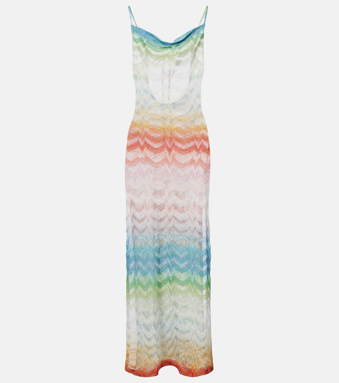 Open-knit lamé maxi dress | Missoni