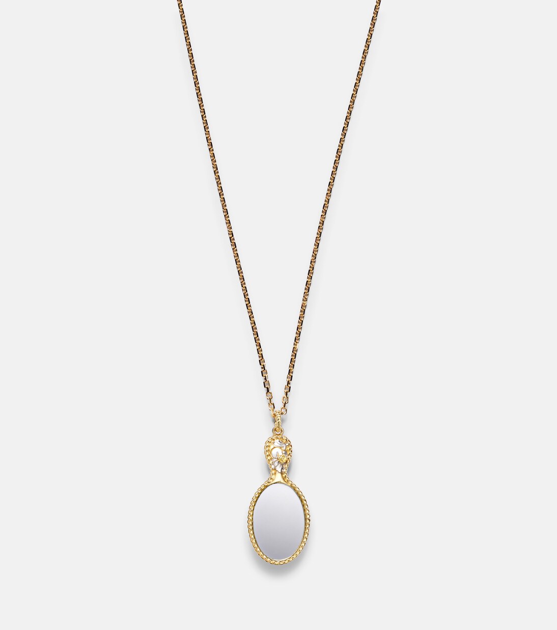 عقد من الذهب 18 قيراط و 9 قيراط مع سيترين Joli Miroir | Yvonne Léon