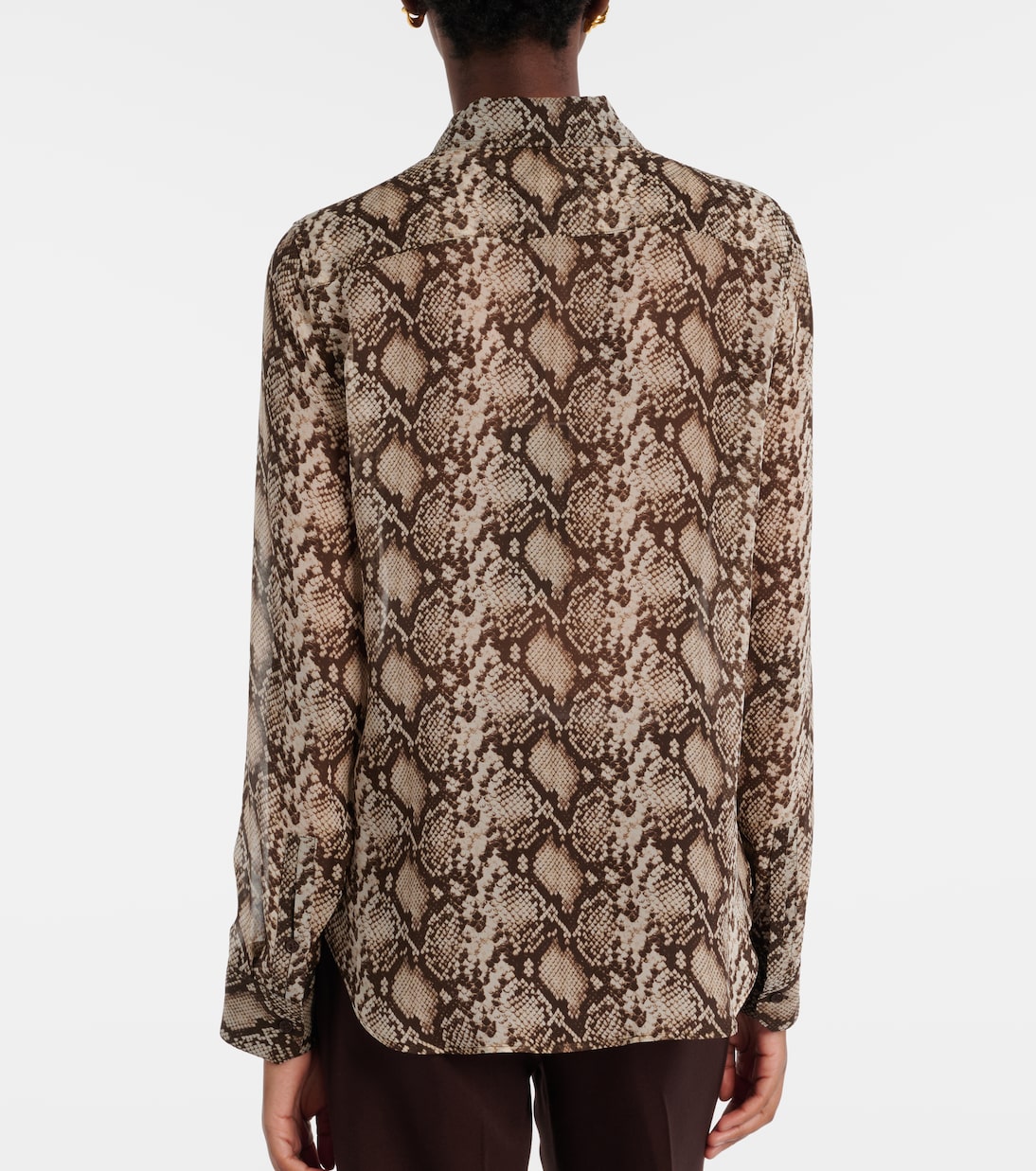 Gaia 스네이크 프린트 실크 셔츠 | Nili Lotan