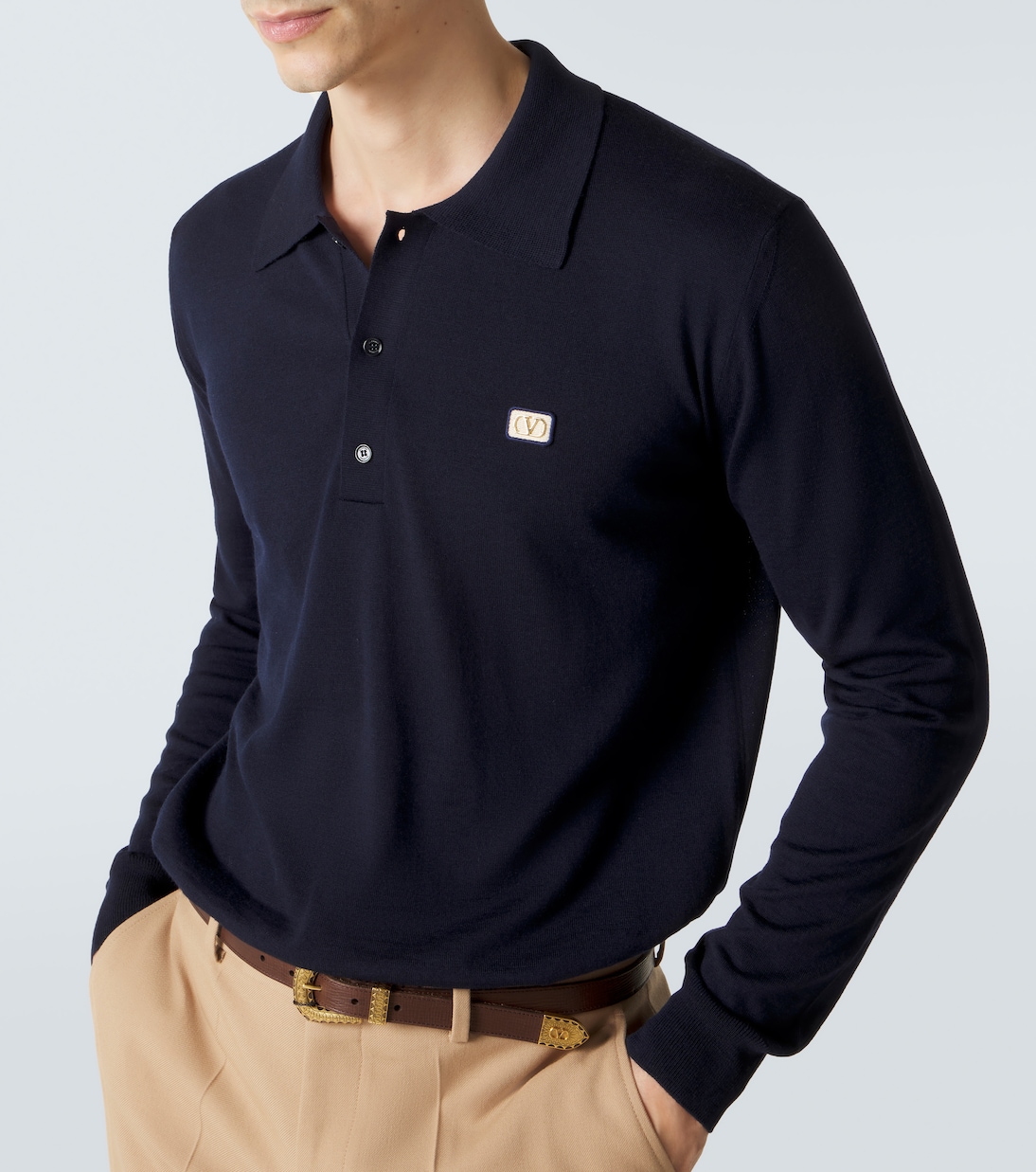 VLogo virgin wool polo sweater | Valentino
