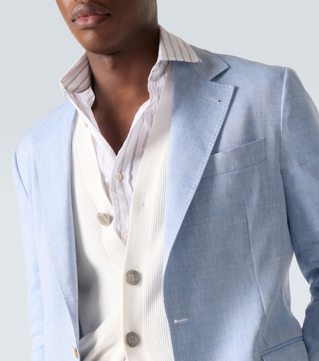 Blazer aus Leinen und Wolle | Brunello Cucinelli