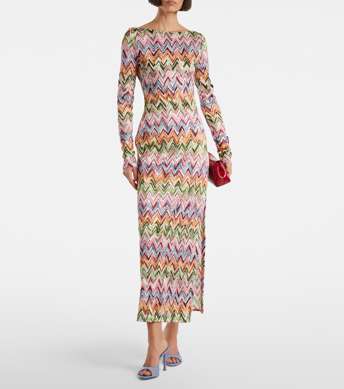 Alexa leather-trimmed mesh mules | Amina Muaddi