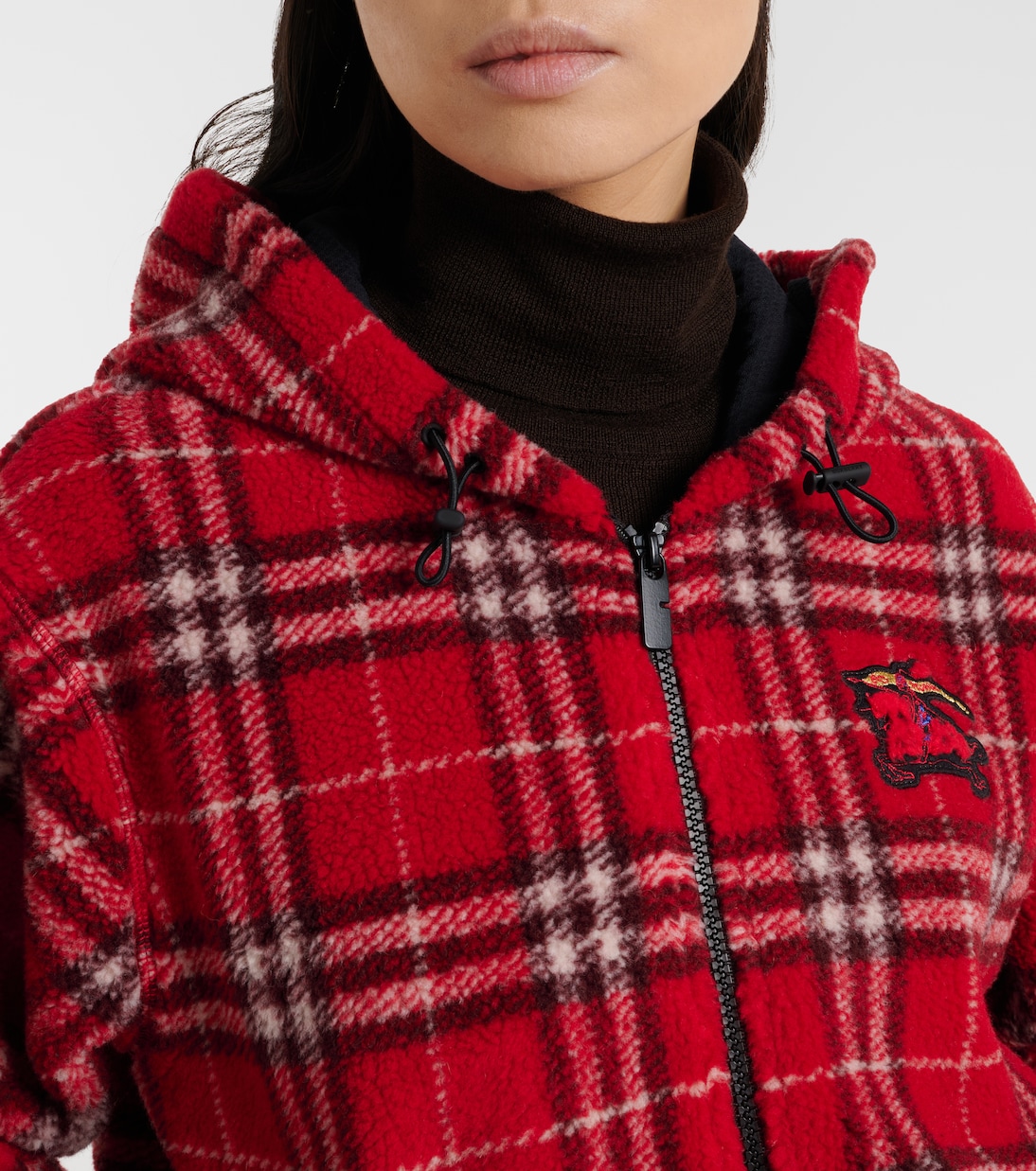 Burberry Check hooded wool-blend jacket | Burberry