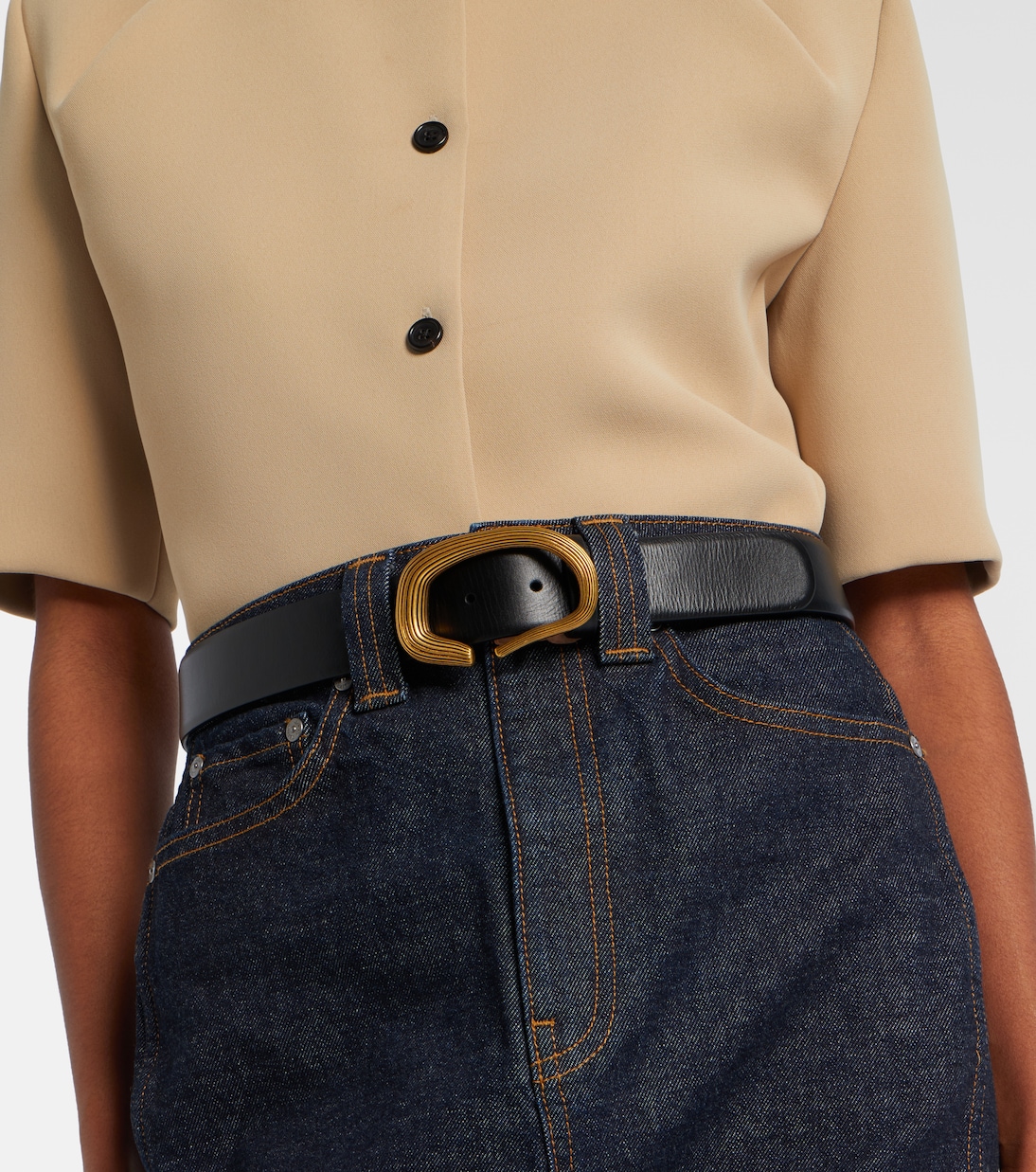 Churro leather belt | Khaite