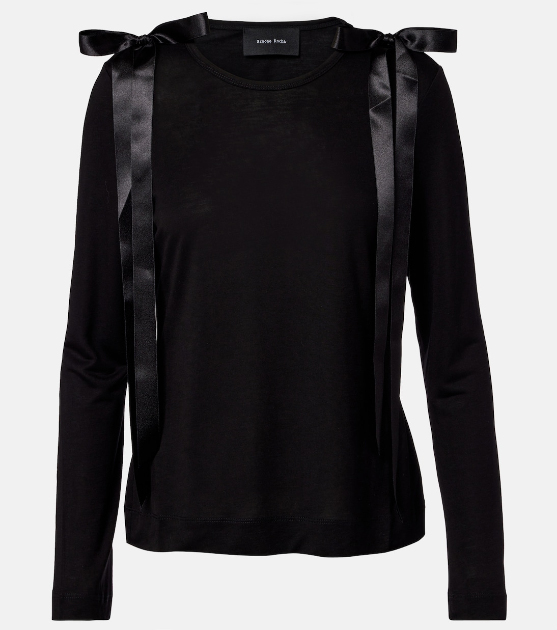 Bow-detail jersey top | Simone Rocha