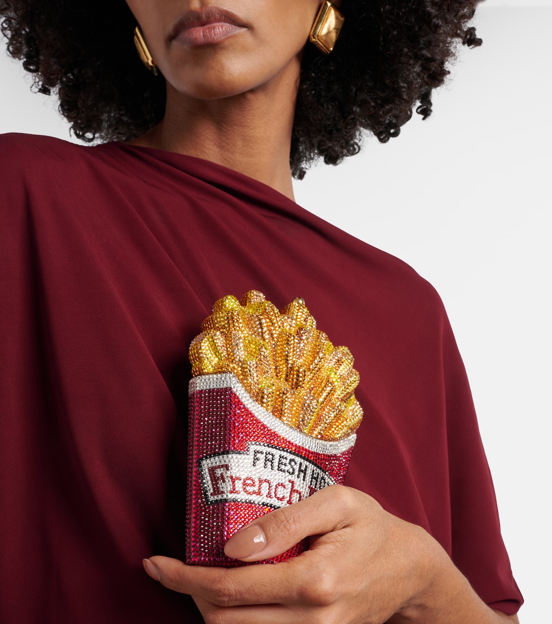 Clutch French Fries mit Kristallen | Judith Leiber Couture