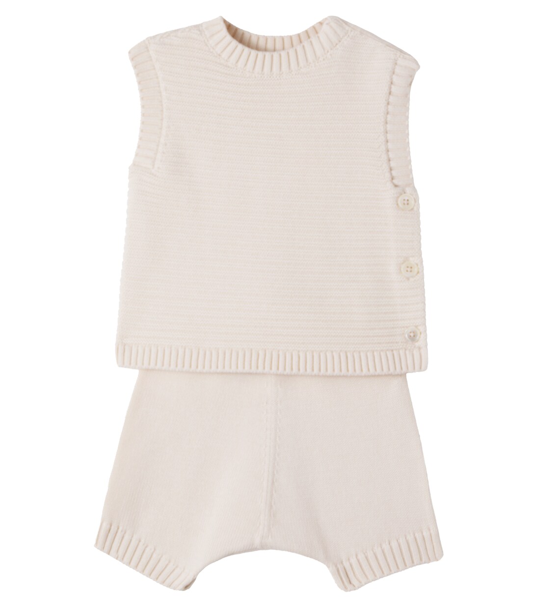 Baby Tendresse cotton top and shorts set | Bonpoint