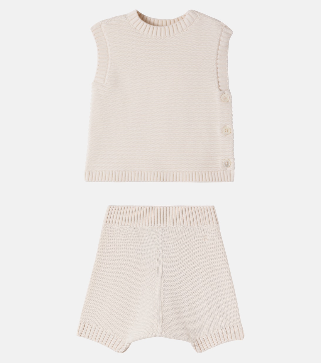 Baby Tendresse cotton top and shorts set | Bonpoint