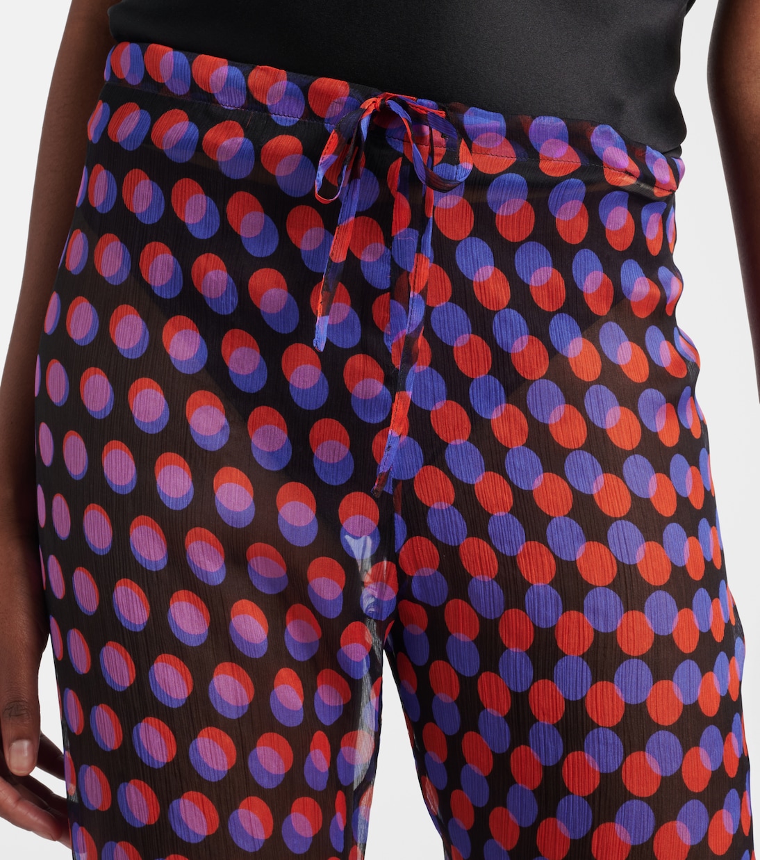 Polka-dot silk straight pants | Dries Van Noten