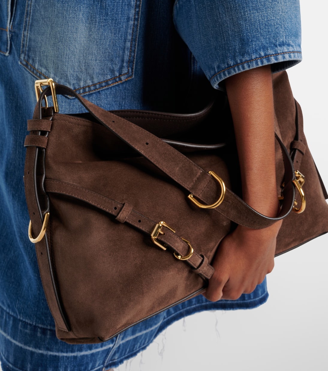 Voyou Medium suede shoulder bag | Givenchy
