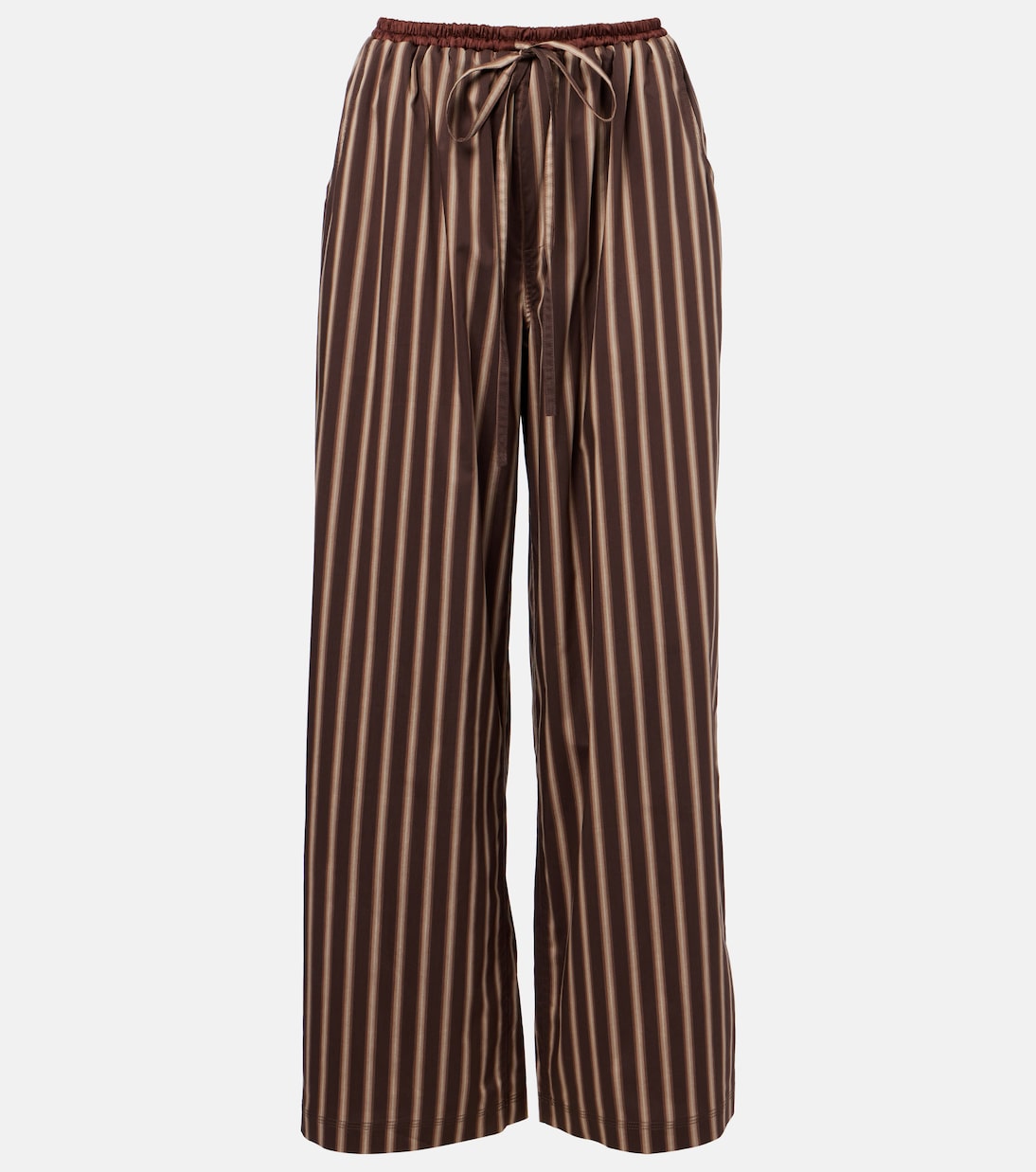 Striped cotton-blend wide-leg pants | Jacques Wei