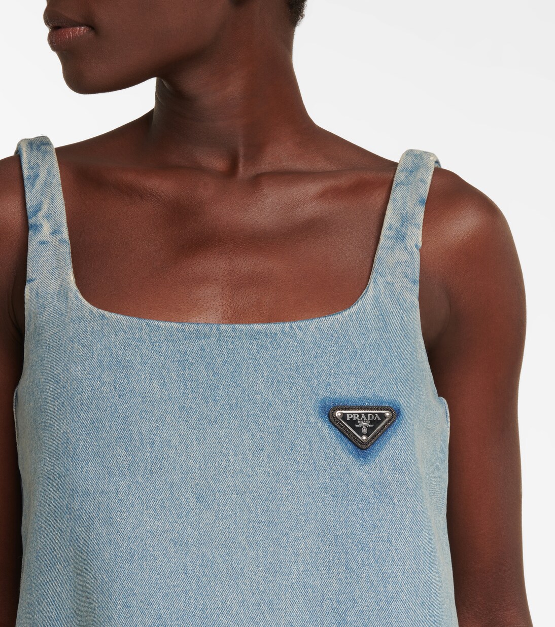 Abito Corto in Denim Firmato Prada per Giovani Stilisti