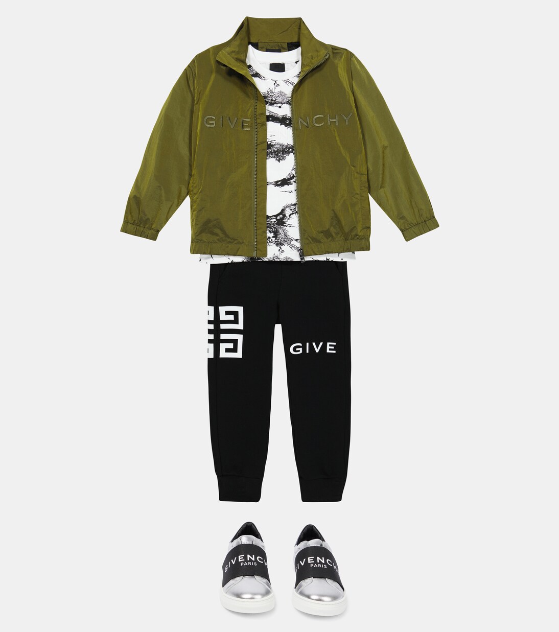 프린트 화이트 티셔츠 | Givenchy Kids