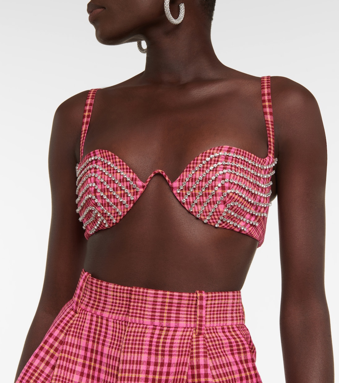Embellished wool-blend bra | Area