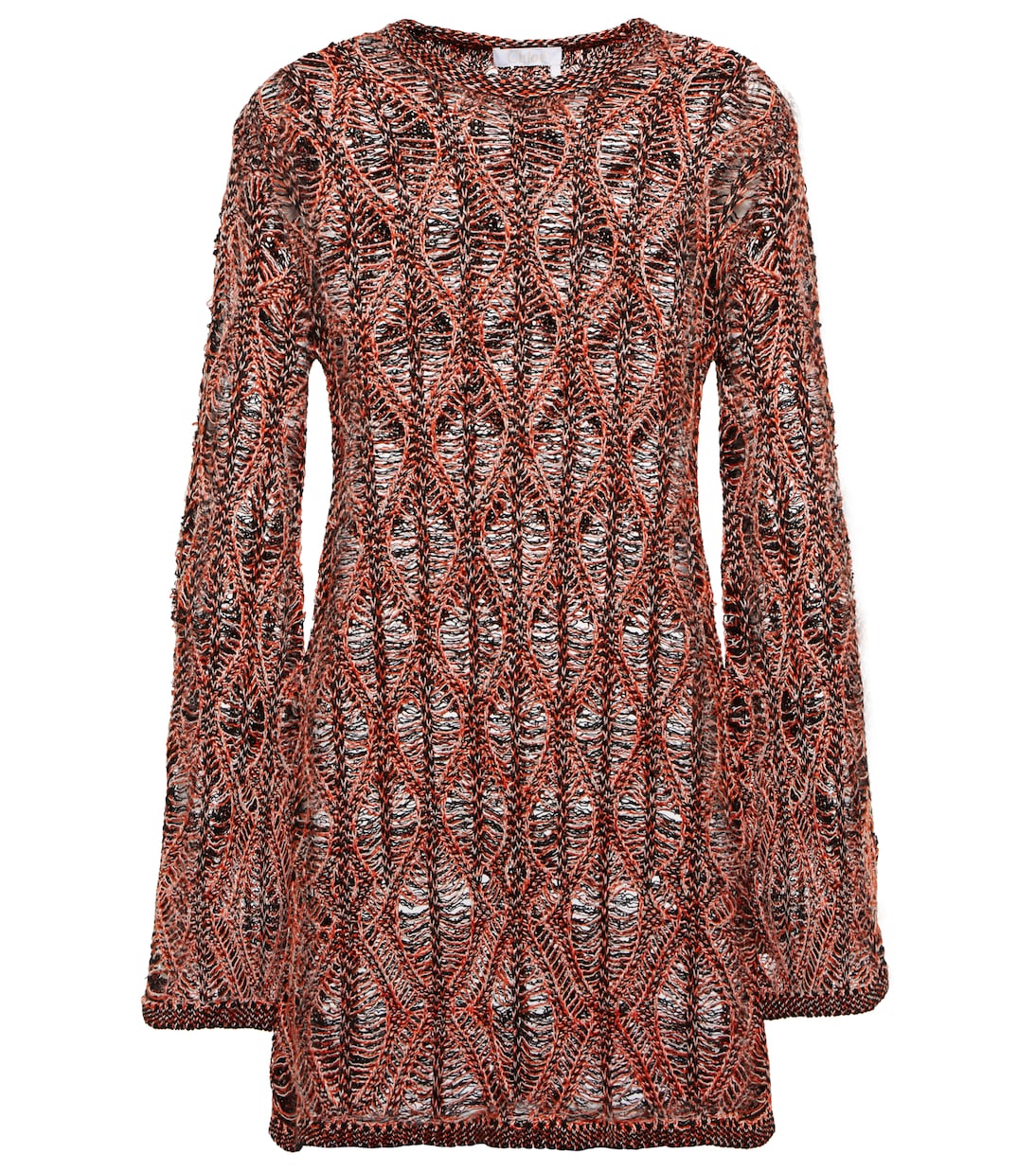 Openwork linen and silk minidress | Chloé