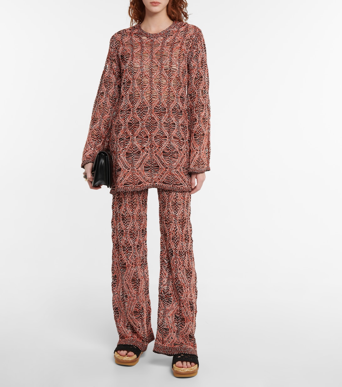 Openwork linen and silk minidress | Chloé
