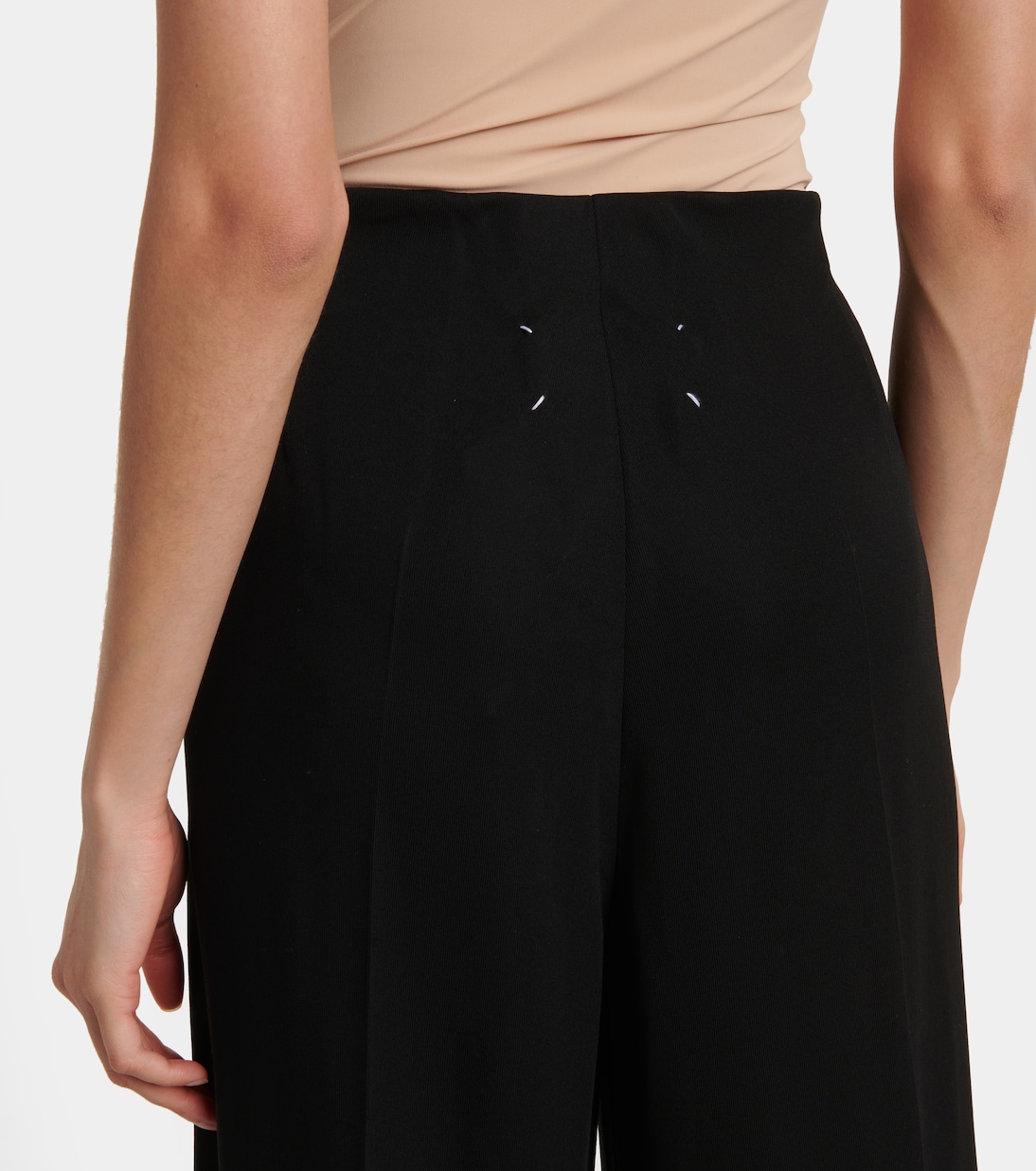 Pantaloni in crêpe a gamba larga e vita alta | Maison Margiela