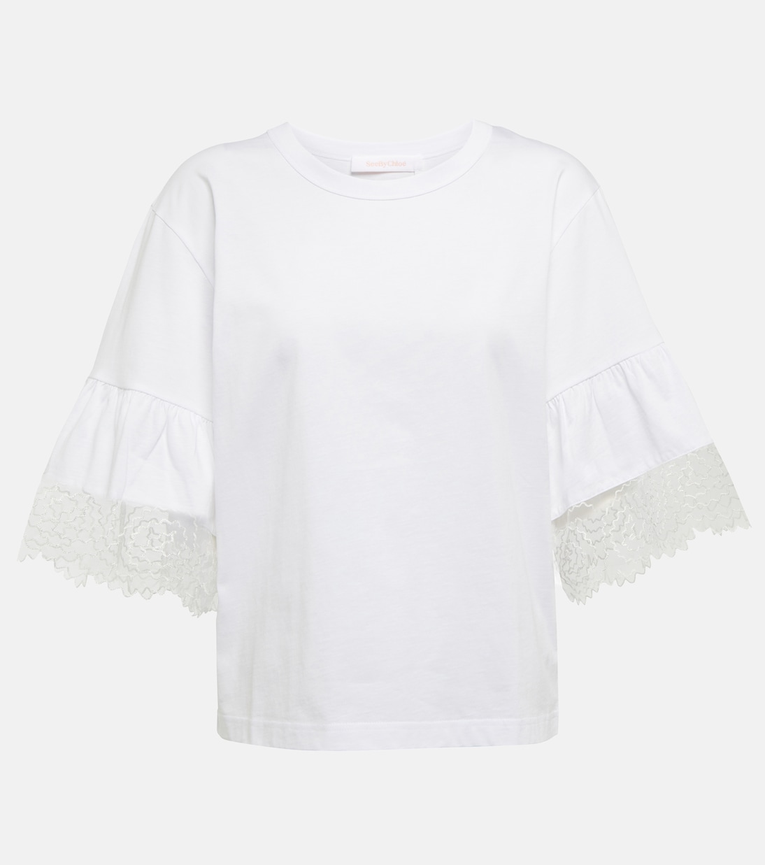 Besticktes T-Shirt aus Baumwolle | See By Chloé