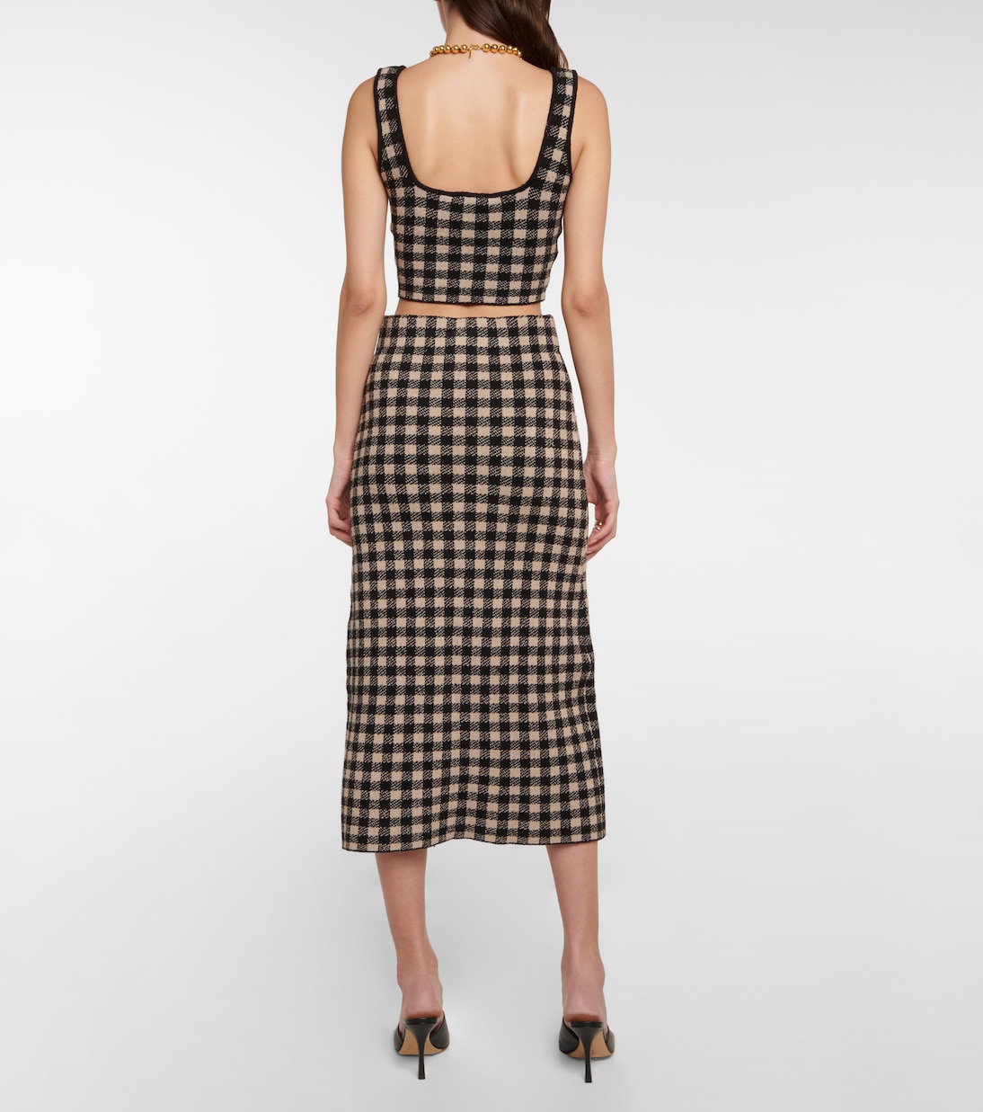 Argia checked crop top | Altuzarra