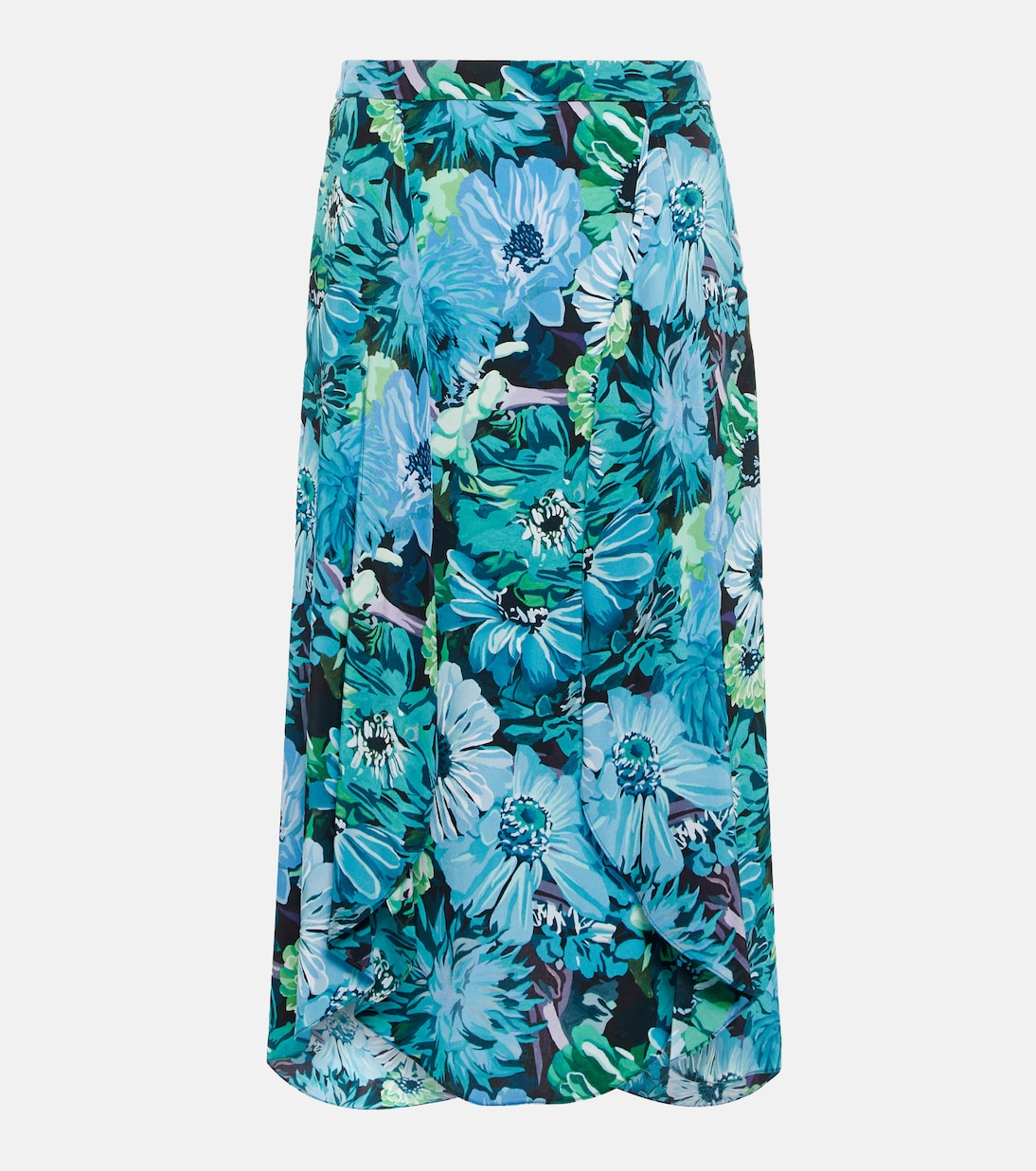 Gonna in seta crêpe de chine con stampa | Stella McCartney
