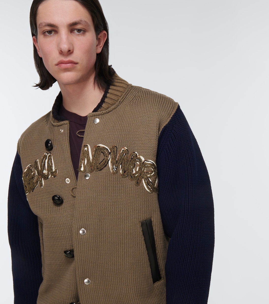 x Eric Haze Code varsity jacket | Sacai