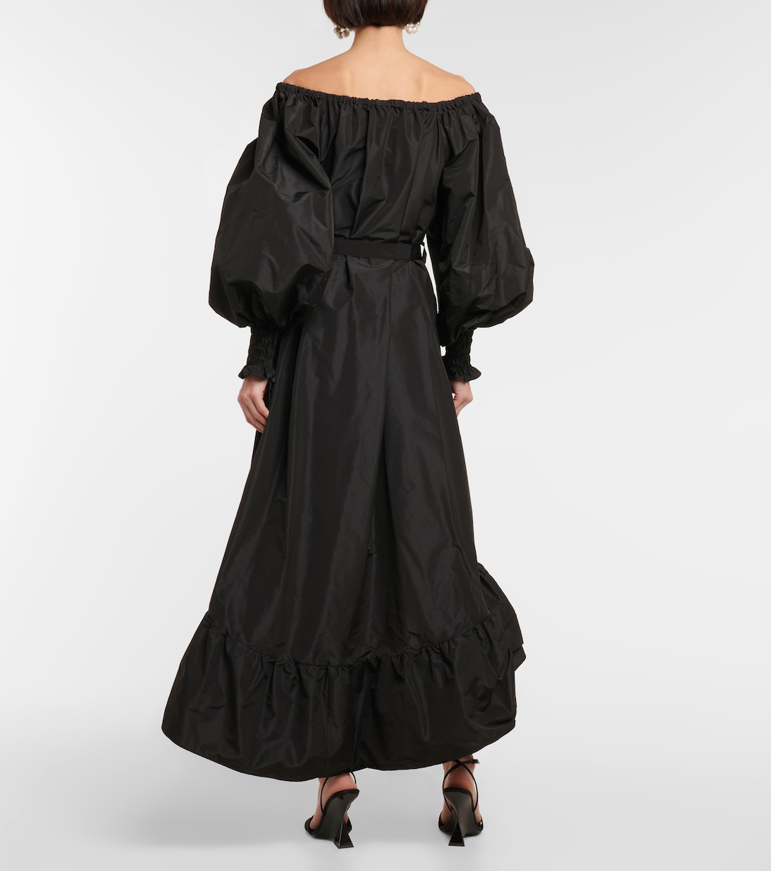 Off-shoulder faille maxi dress | Patou