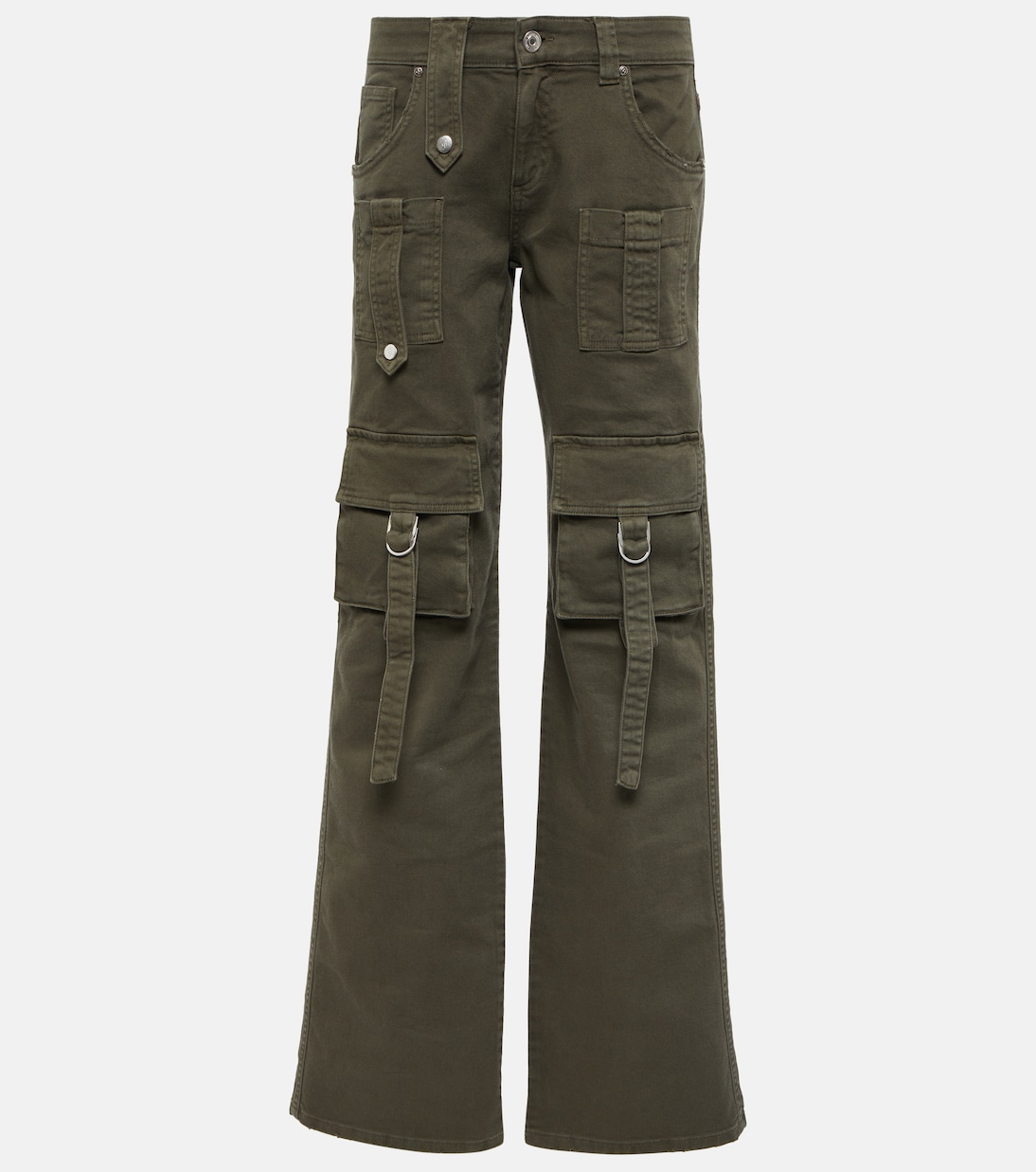 Low-Rise-Cargohose aus Denim | Blumarine