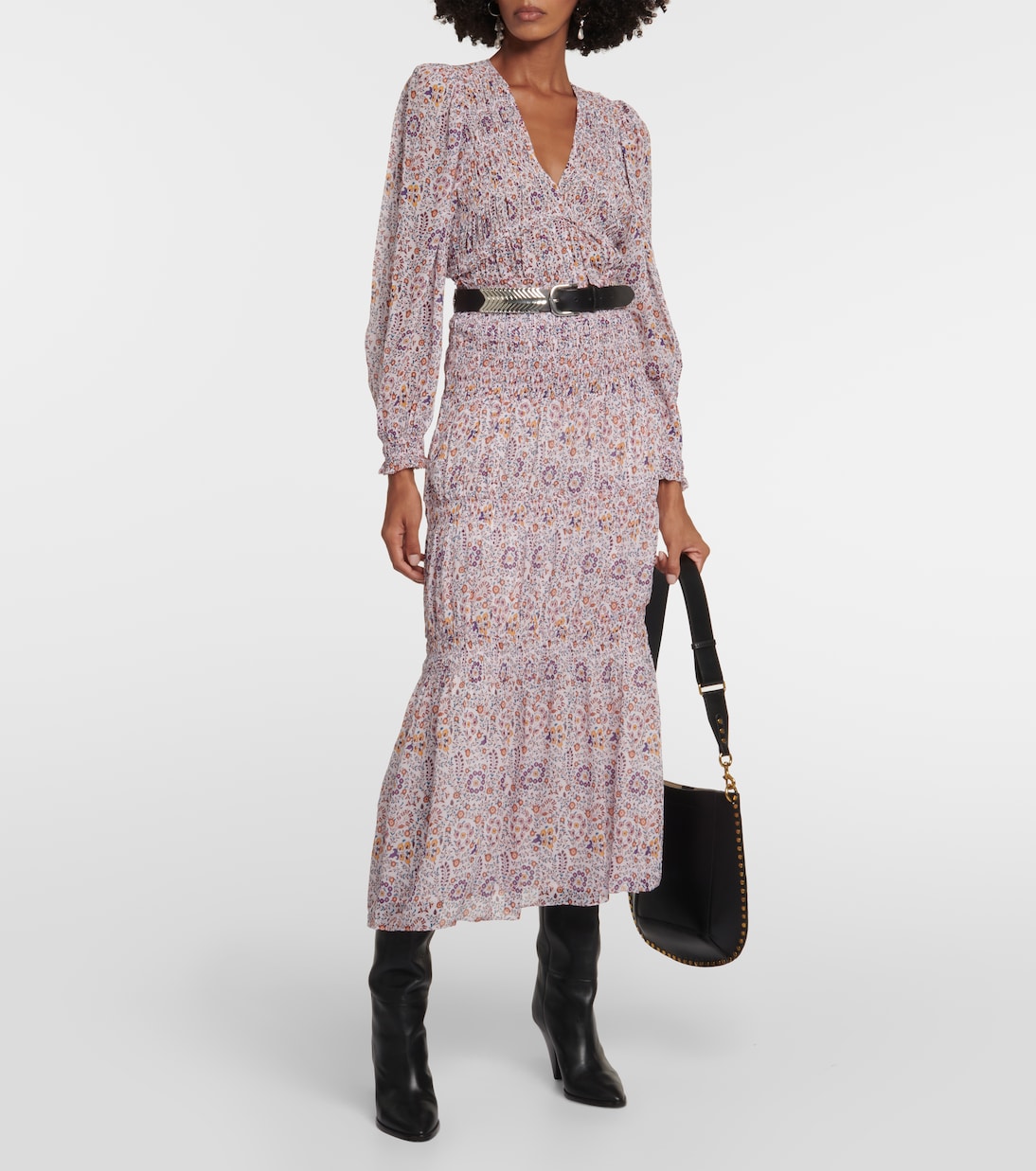 Falda midi Nunca de georgette floral | Marant Etoile