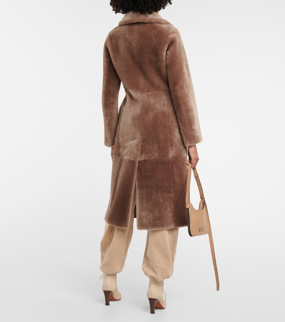 Cappotto doppiopetto in shearling | Blancha