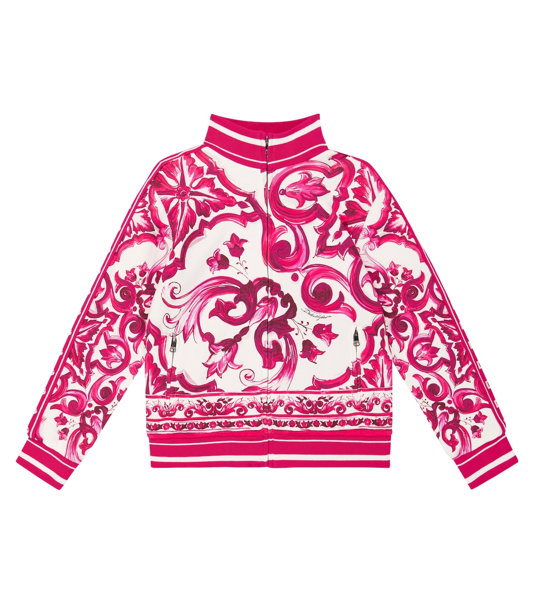 Majolica cotton jersey track jacket | Dolce&Gabbana Kids