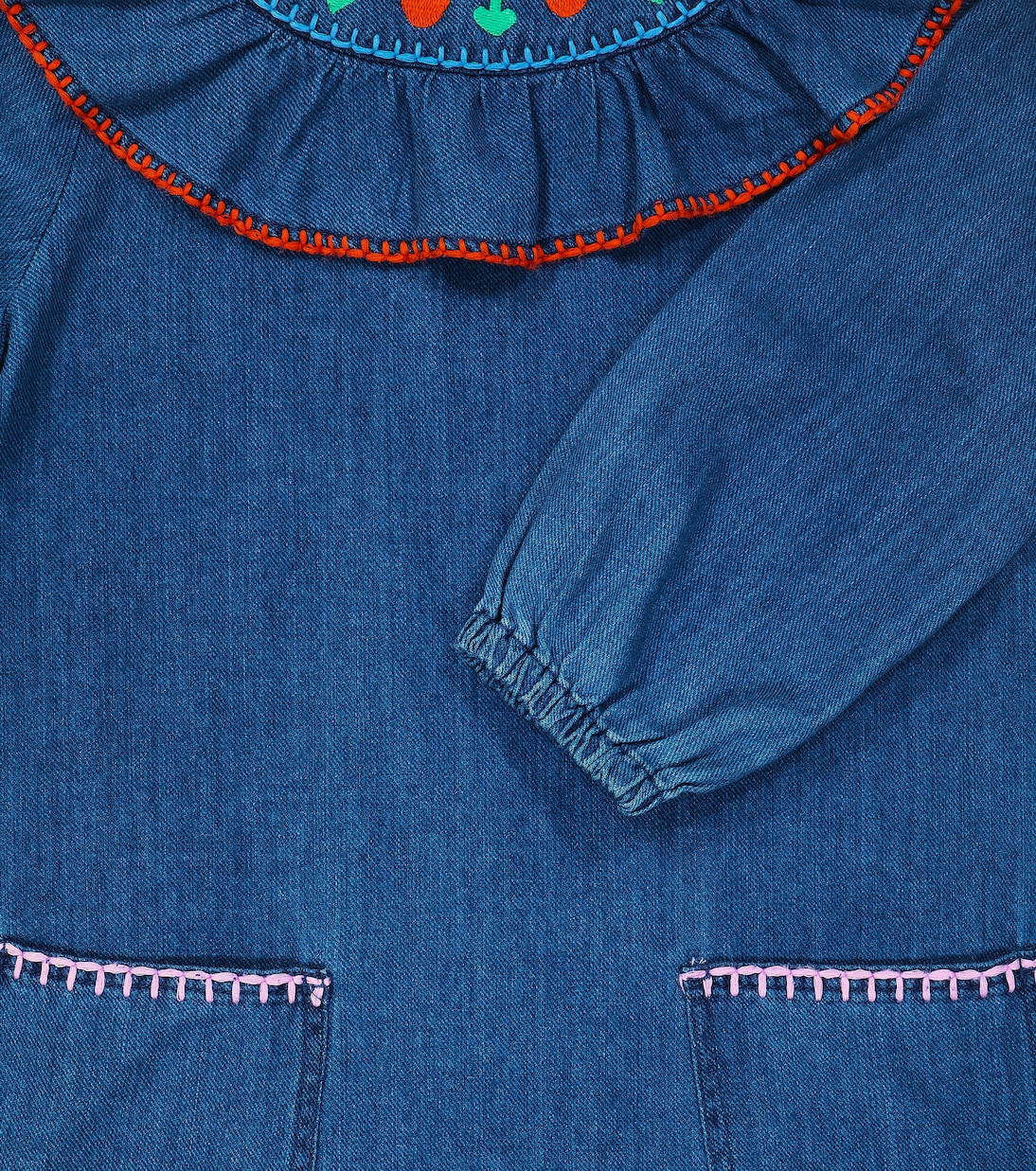 Robe brodée en jean | Stella McCartney Kids