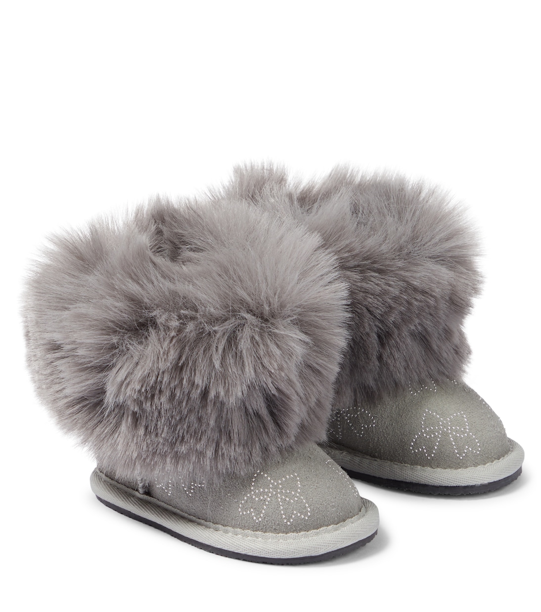 Bebé - botas de ante con pelo sintético | Monnalisa