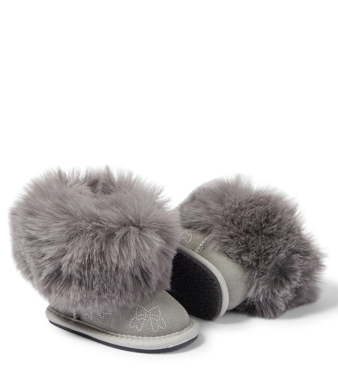 Bebé - botas de ante con pelo sintético | Monnalisa