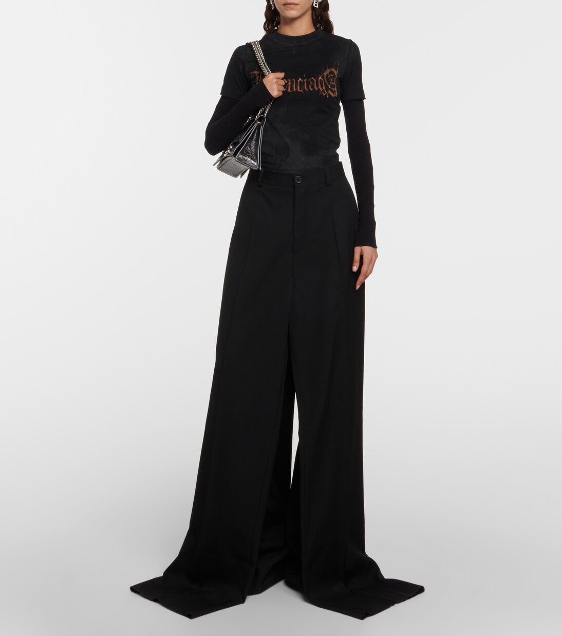 Pantalones Balenciaga de Lana con Corte Amplio y Diseño Innovador para Jóvenes