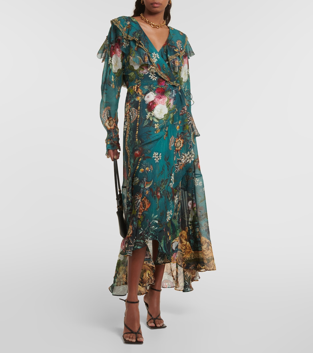 Wickelkleid aus Seide | Camilla