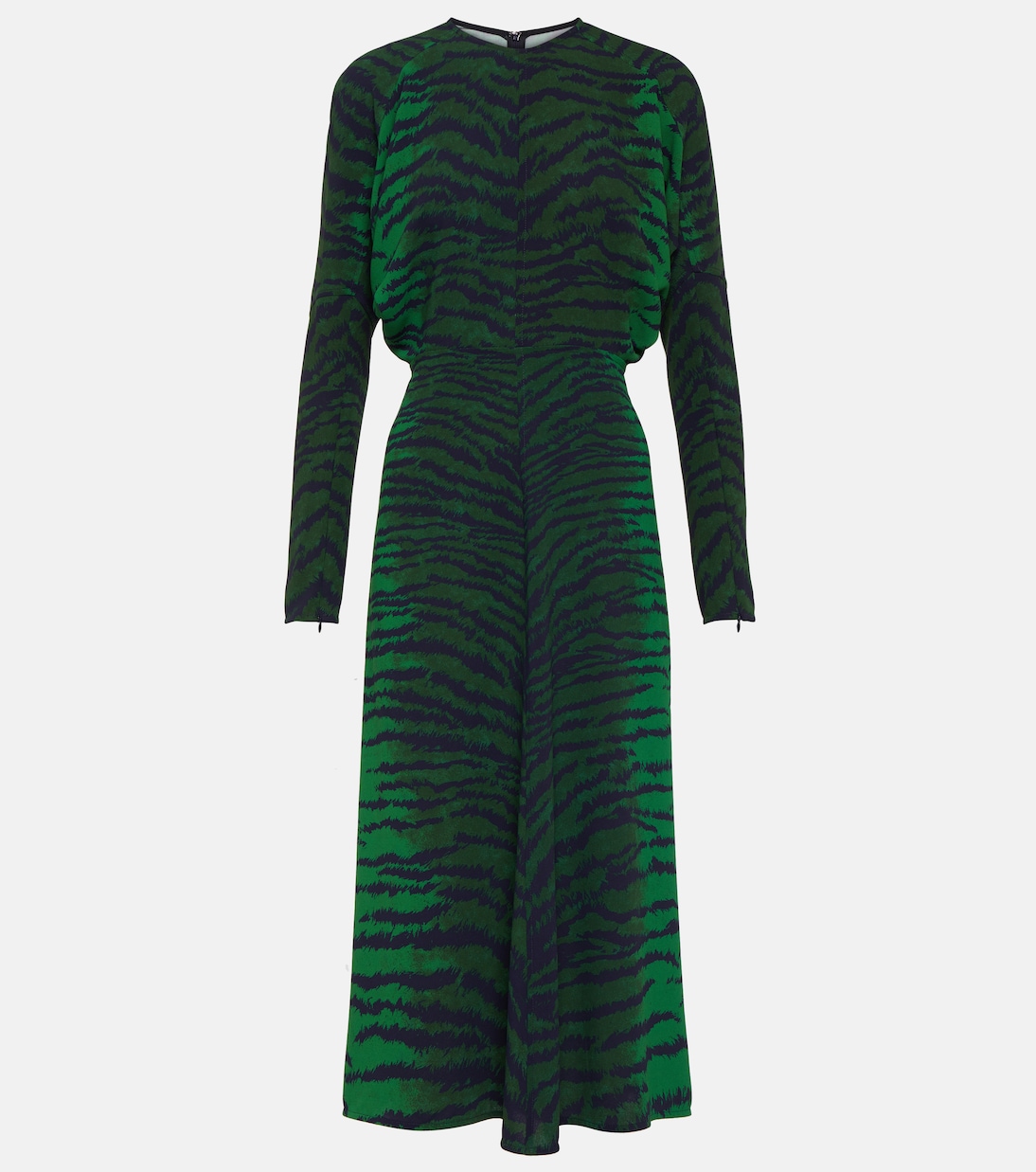 Vestido midi de cady estampado | Victoria Beckham