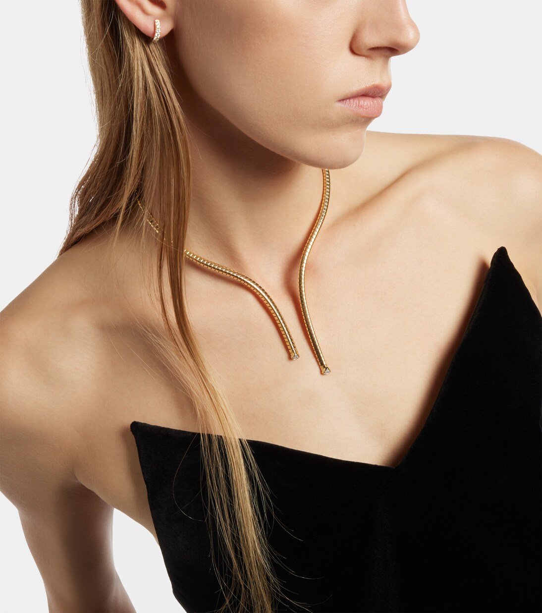 Trisolina 18kt gold necklace with diamonds | Marina B