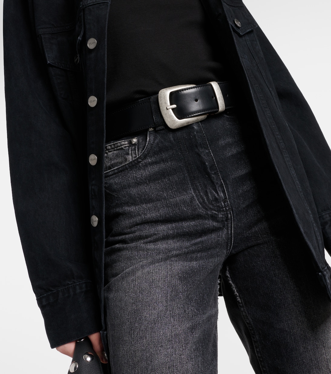 Bruno leather belt | Khaite